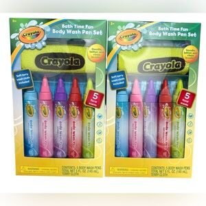 New Crayola Bath Time Fun Body Wash Pen Set - Multicolor